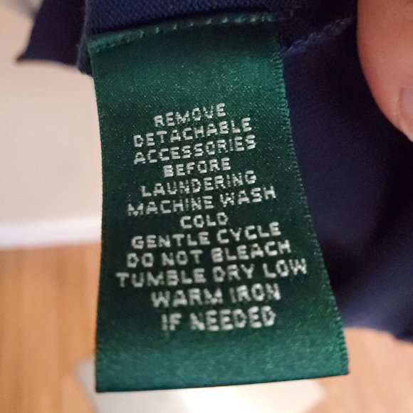 NWT Lauren Ralph Lauren Navy Blue Knit Cotton Dress w/ Belt Office Preppy Size S - Picture 13 of 13